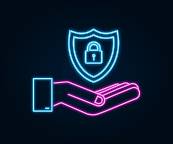 neon cyber security vector logo 600nw 2056062605